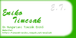 eniko timcsak business card